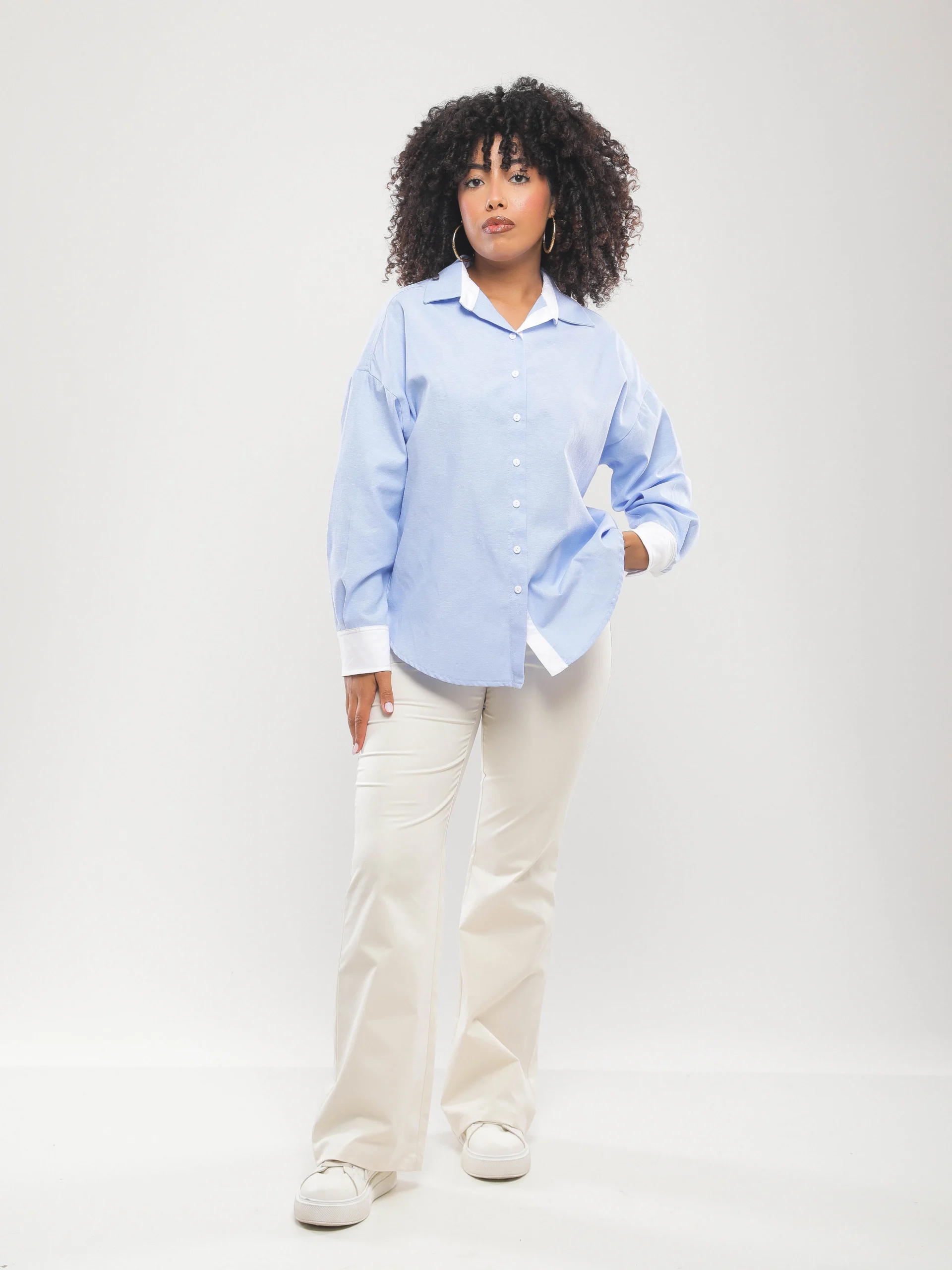 CHEMISE OVERSIZE À COL CLASSIQUE