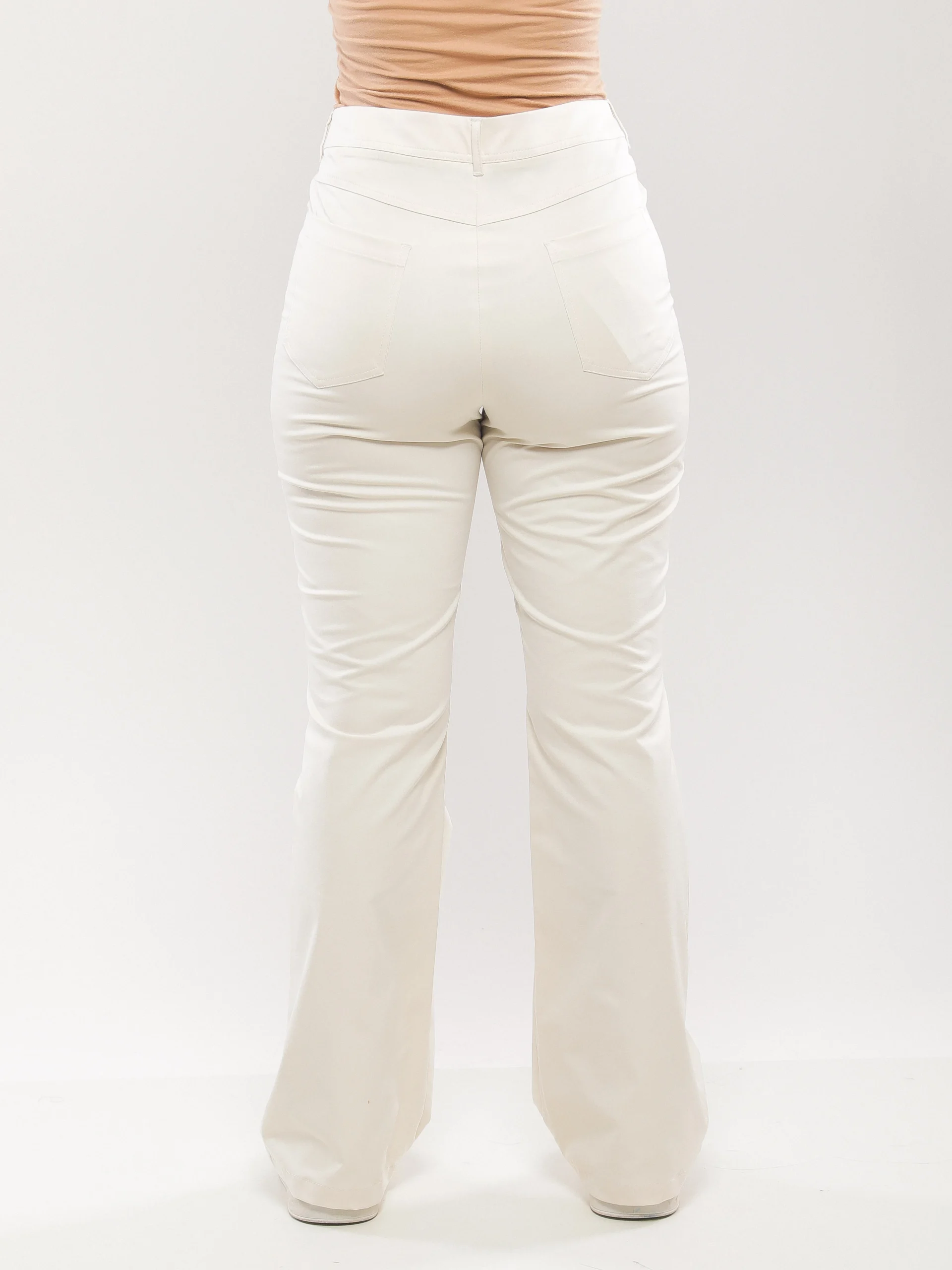 PANTALON PATTE D'ÉLÉPHANT À TAILLE HAUTE