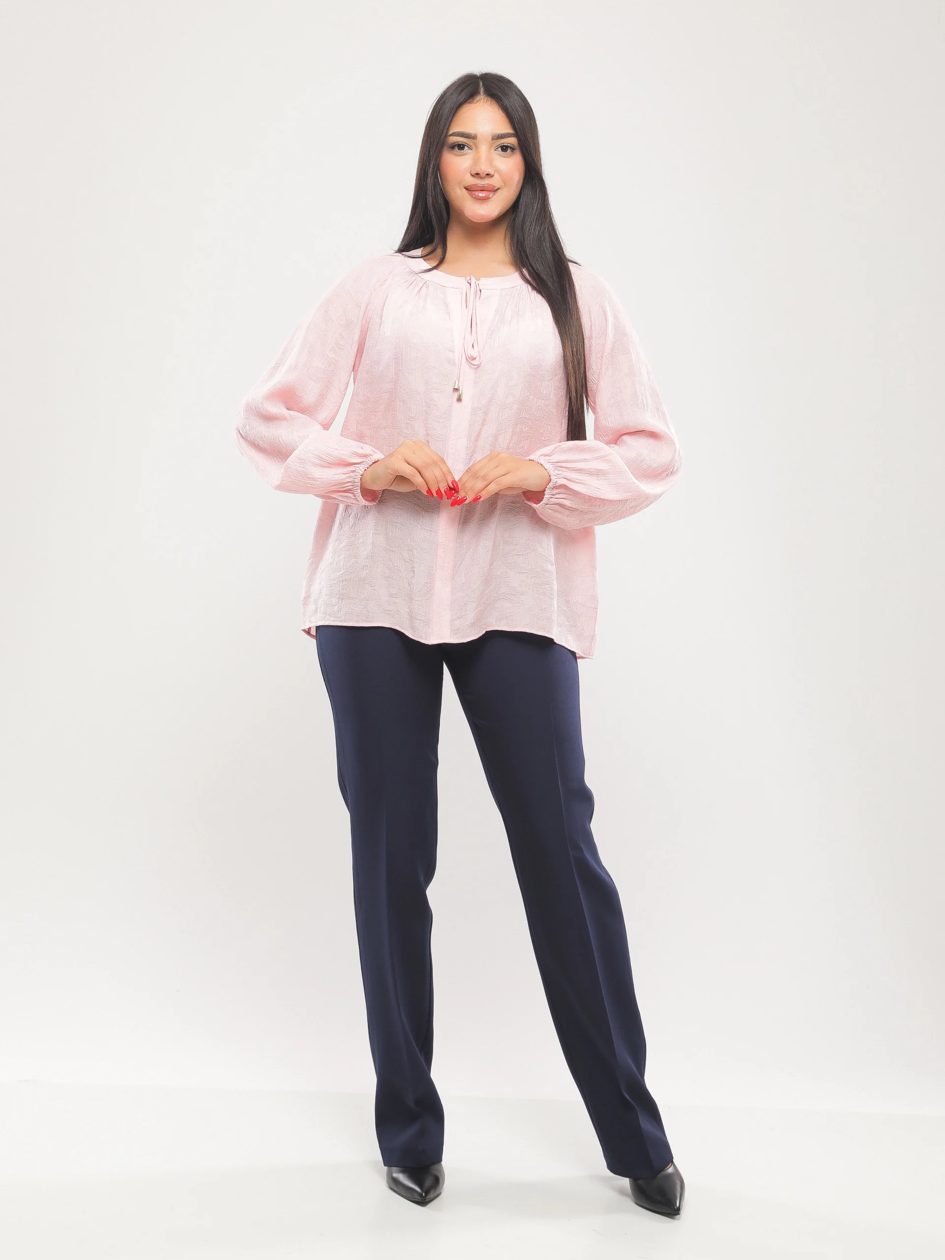 BLOUSE FLUIDE À MANCHES LONGUES