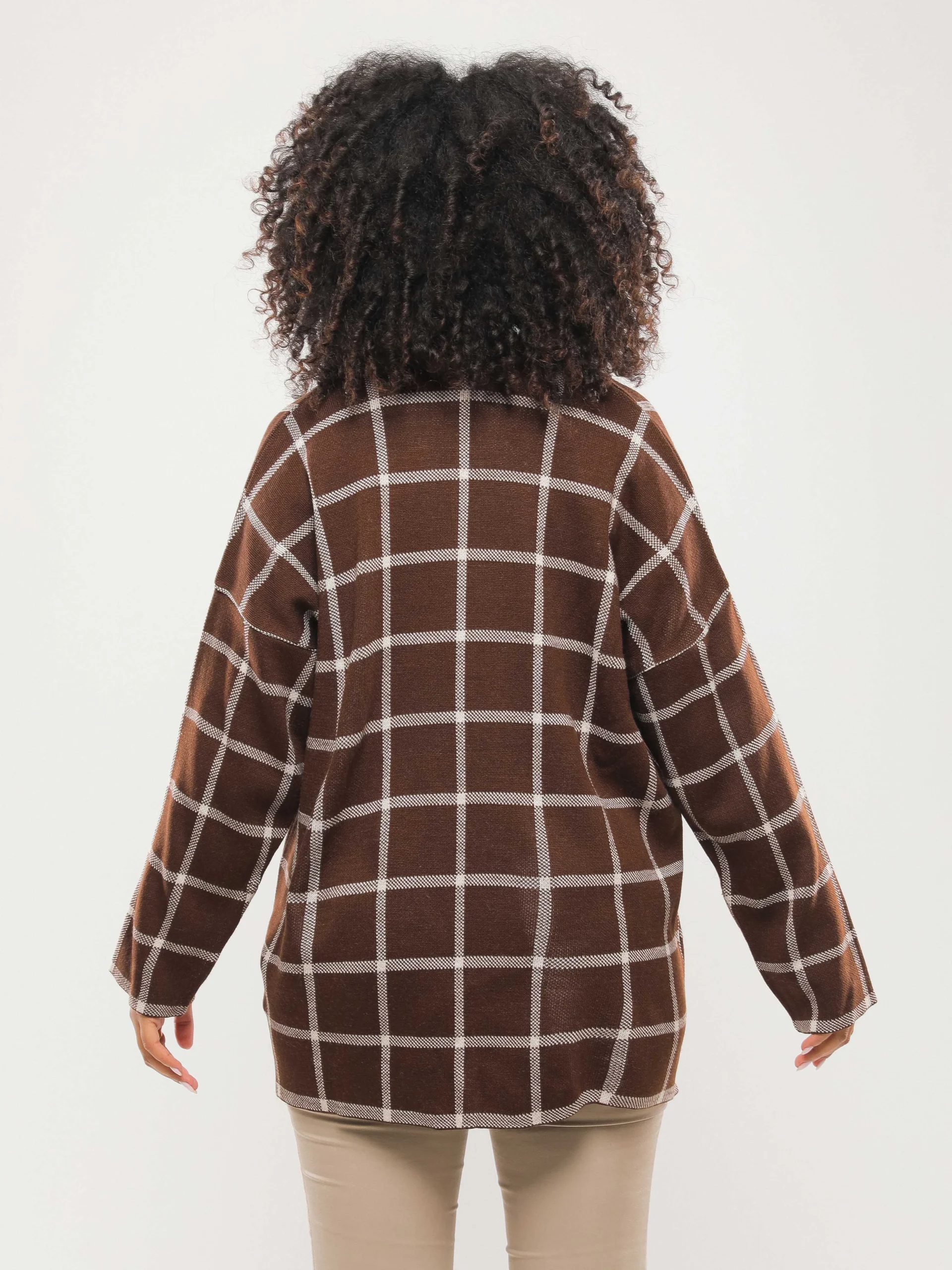 GILET LONG À COL V – COUPE AMPLE
