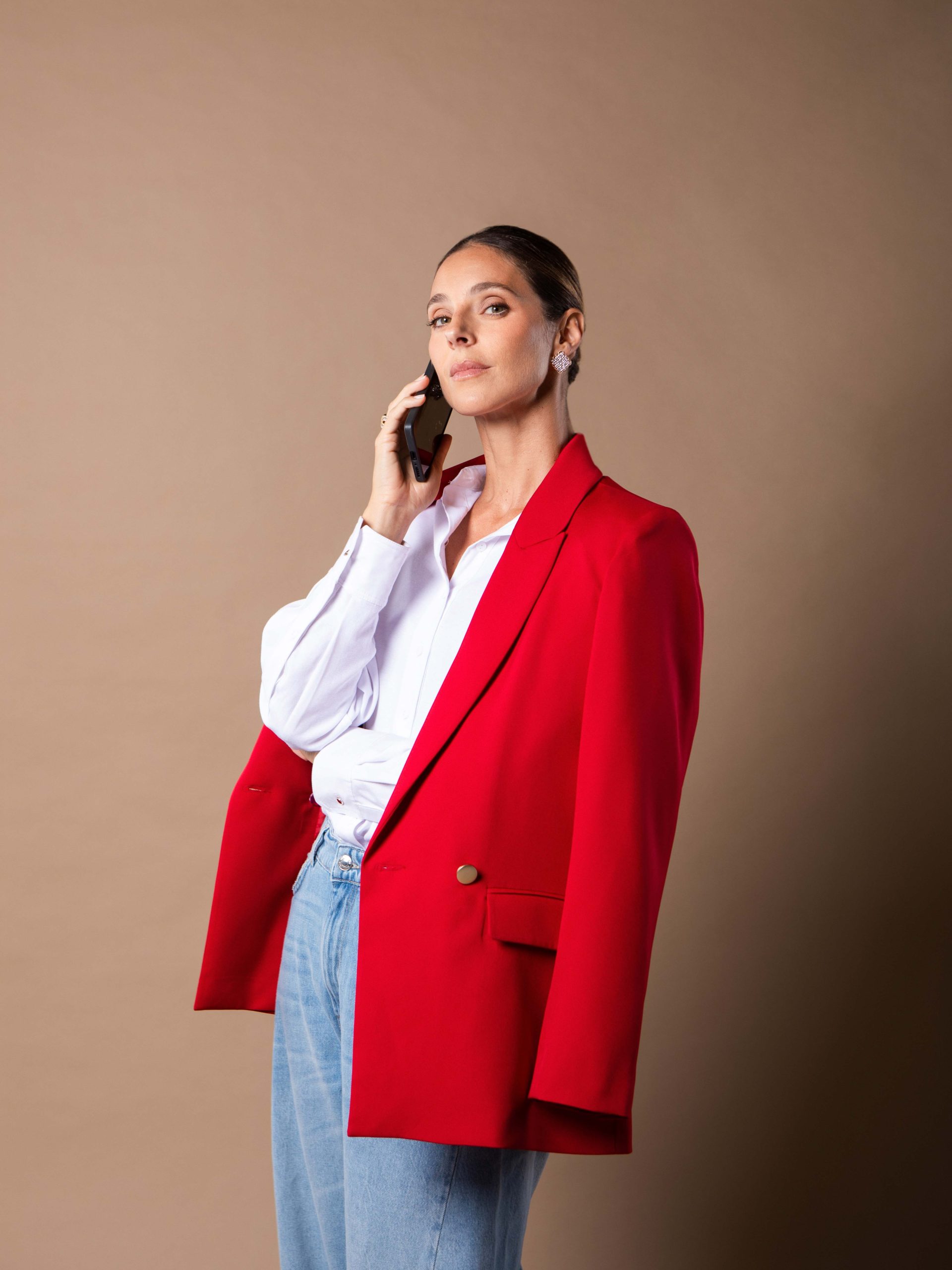 BLAZER CROISÉ À BOUTONS DORÉS