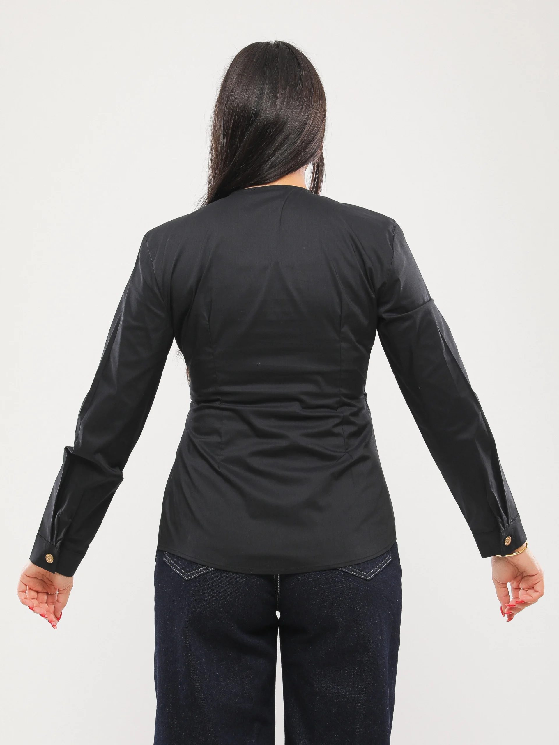 CHEMISE FLUIDE CROISÉE À COL V